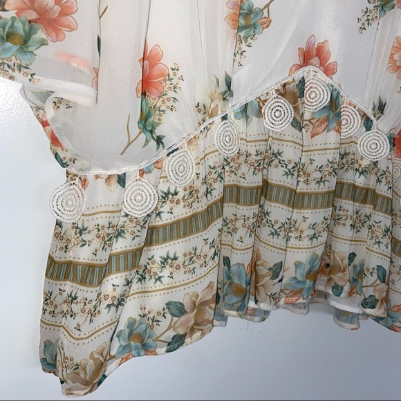 Farm Rio for Anthropologie Flutter Sleeve Blouse - Picture 3 of 5